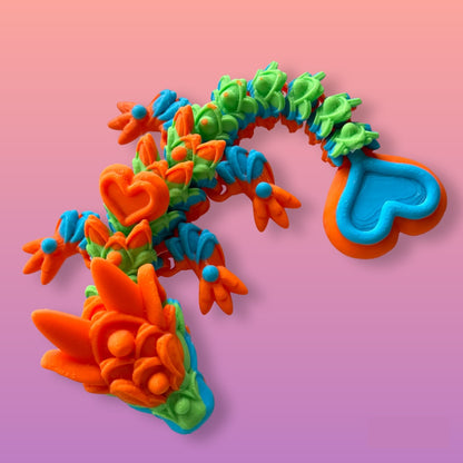 Baby Cookie Heart Dragon - 3D Printed